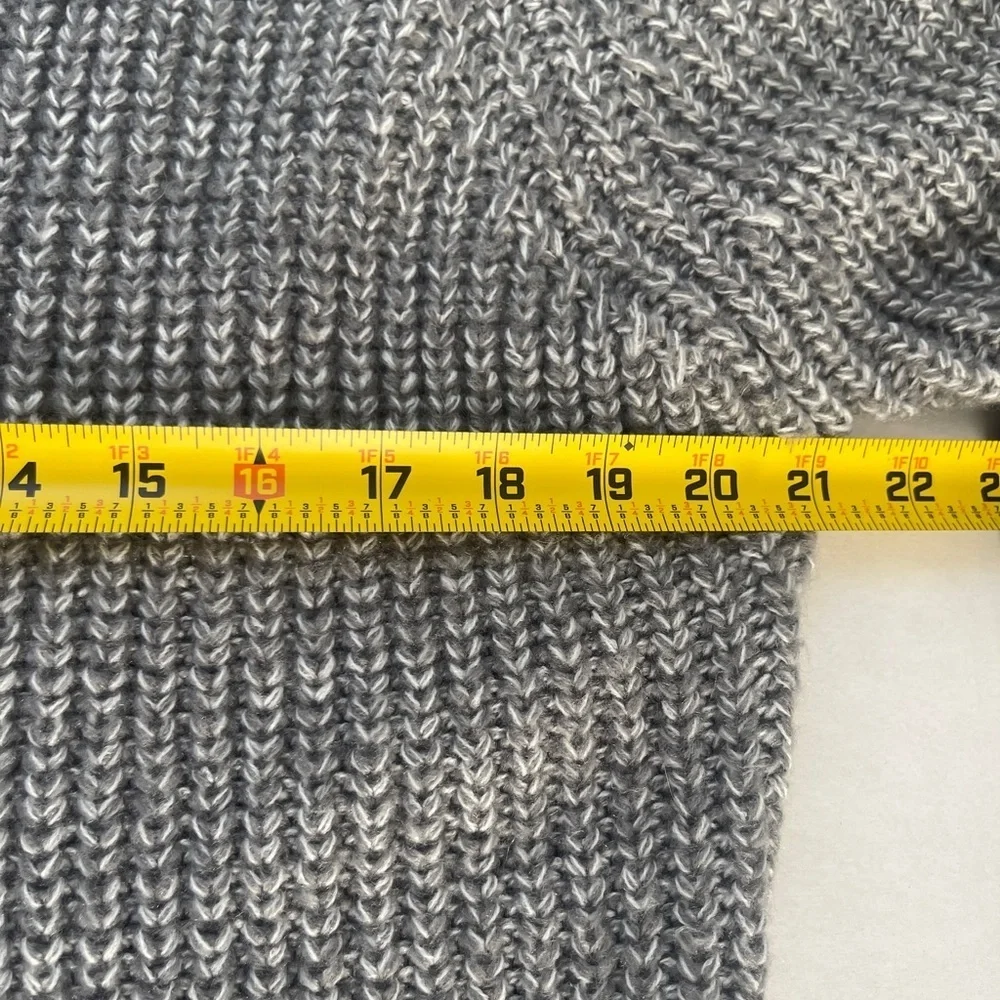 KUBITU Gray Chunky Knit Long Sweater Women’s Large (runs small!) Boho Indie - Picture 8 of 9